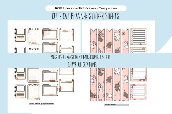 Cat Digital Printable Planner Stickers