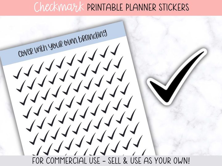 Checkmark Printable Planner Stickers