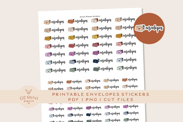 Envelopes Printable Planner Stickers