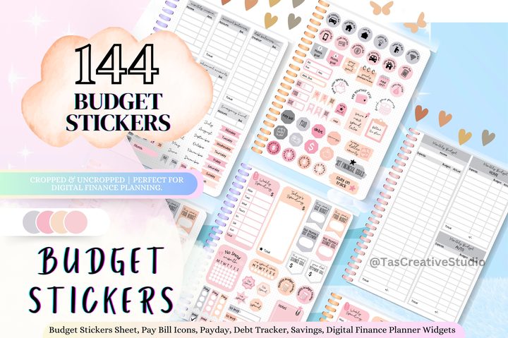 Financial Budget Digital Stickers Set