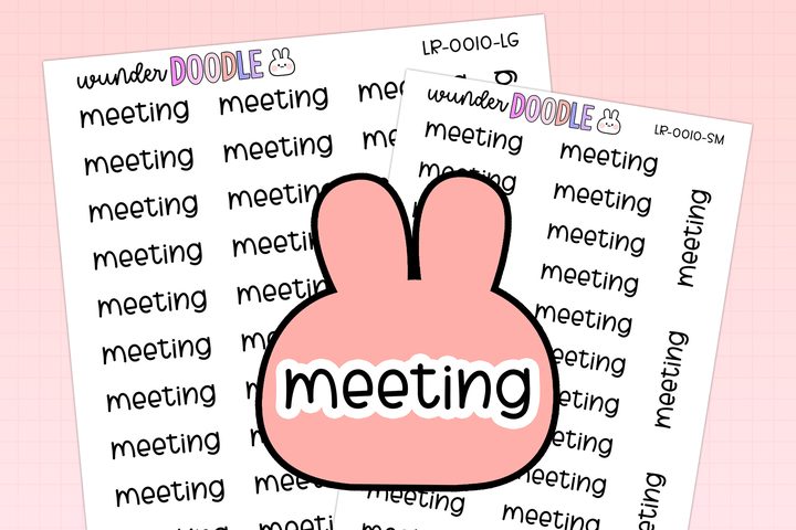 Meeting Printable Planner Stickers