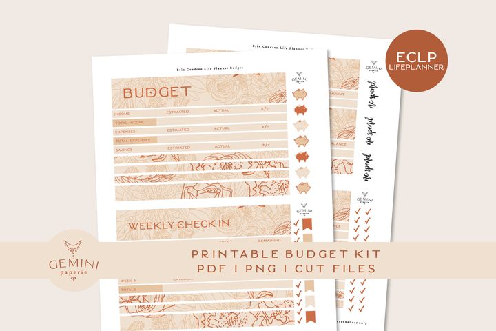 Printable Budget Planner Sticker Kit