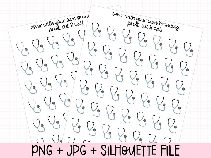 Stethoscope Printable Planner Stickers
