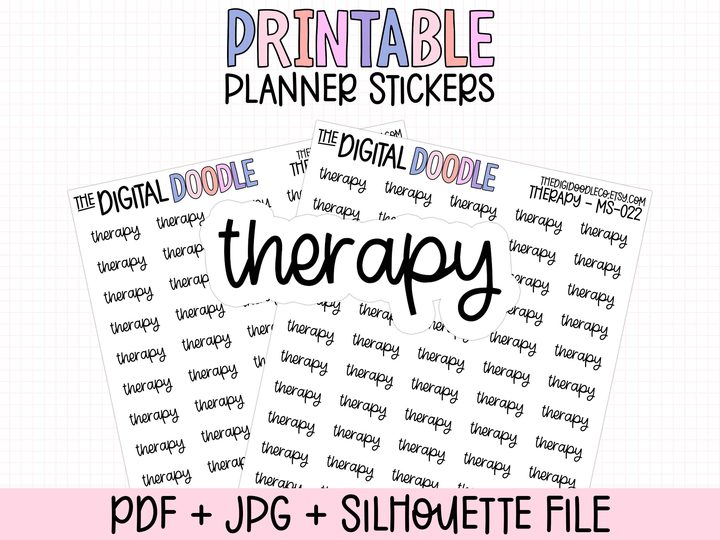 Therapy Printable Planner Stickers